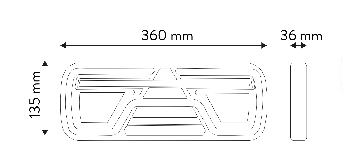 LED Lampa 12/24V – 5 Funkcija + Dinamički Žmigavac