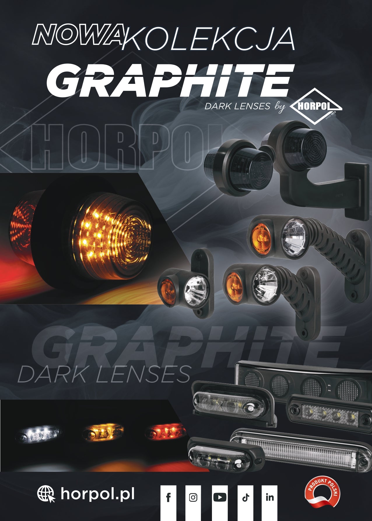HORPOL GRAPHITE – LED Gabaritno Svjetlo  – 12/24V - DARK
