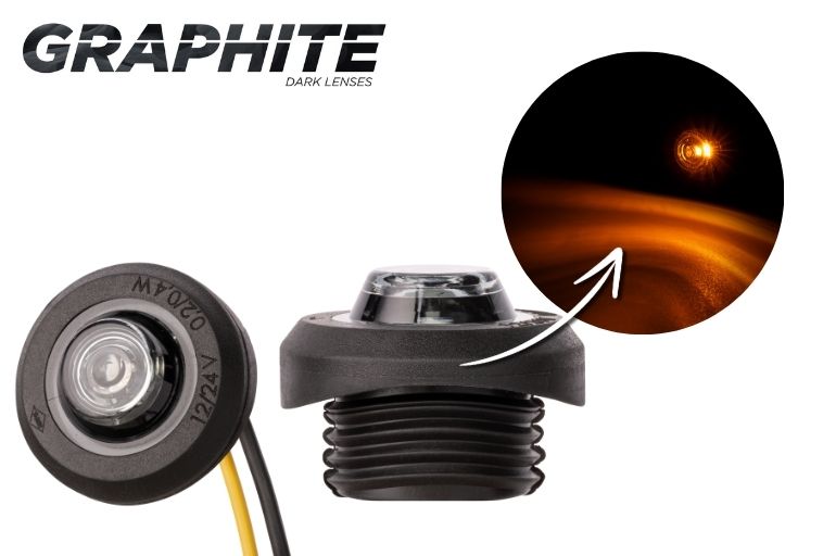 HORPOL Graphite  – LED Svjetlo za CIJEV ili RAVNA UGRADNJA  – 12/24V * 3 BOJE* DARK VERZIJA