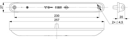 HORPOL LZD 2247 LED Lampa – Pozicija + Kočnica – 12/24V – IP68