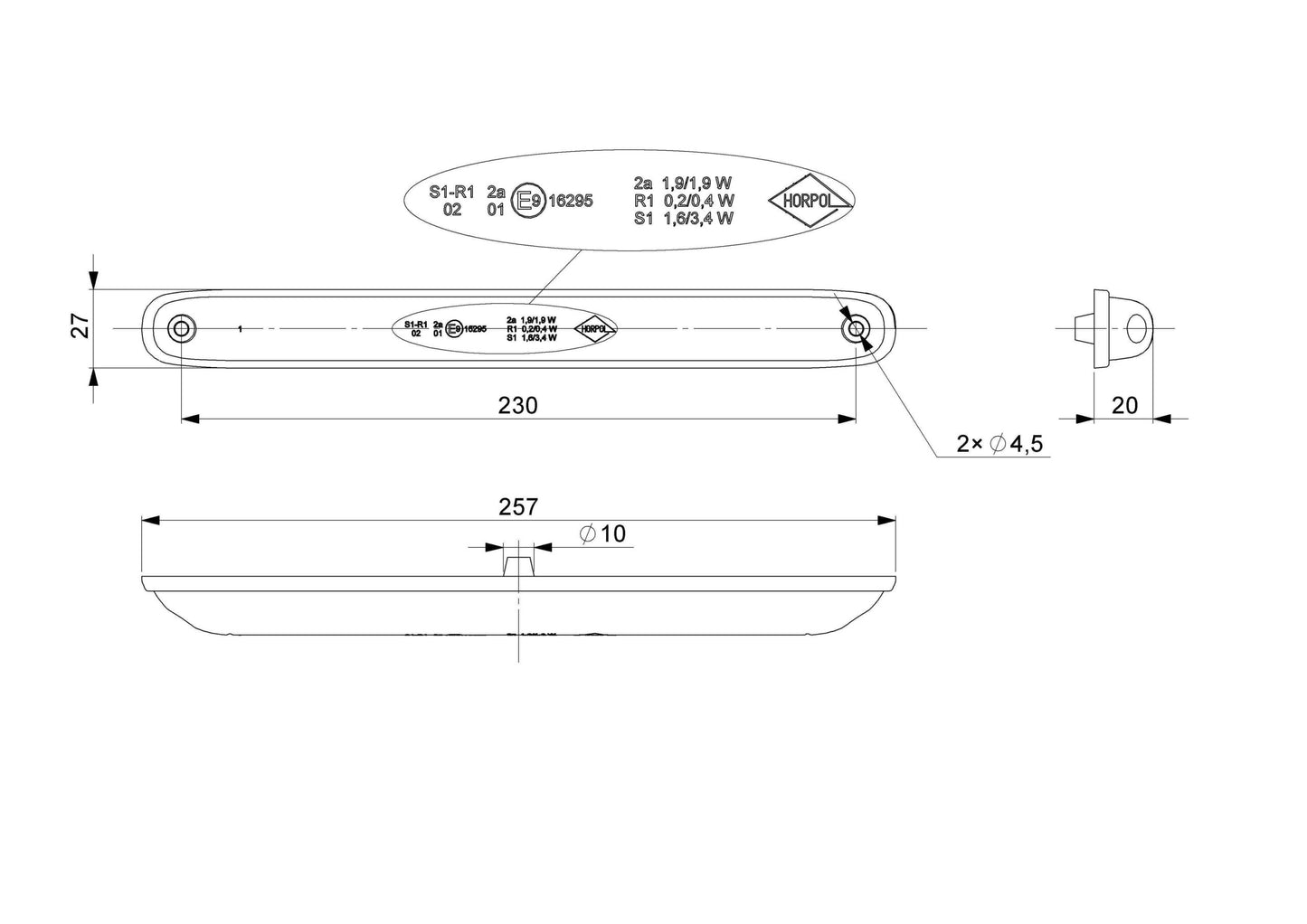 HORPOL LZD 2246 – Višenamjenska LED Lampa – 3 Funkcije – 12/24V – IP68
