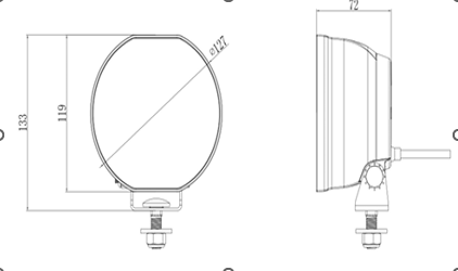 PRO 5" LED Far – Dugo svjetlo + Dvostruka pozicija + Bljeskalica