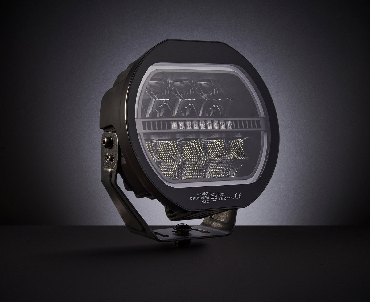 PRO 9" LED Far (160W, 12200lm) – 3u1: Dugo svjetlo + Dvostruka pozicija + Bljeskalica!