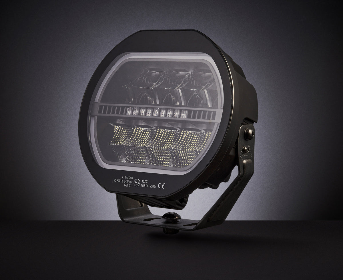 PRO 9" LED Far (160W, 12200lm) – 3u1: Dugo svjetlo + Dvostruka pozicija + Bljeskalica!