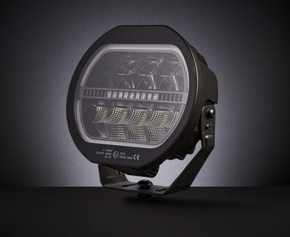 PRO 9" LED Far (160W, 12200lm) – 3u1: Dugo svjetlo + Dvostruka pozicija + Bljeskalica!
