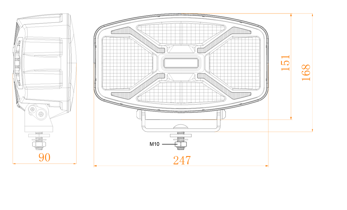OVALNI PRO LED Far 120W (11.000 lm) + Dvostruka Pozicija
